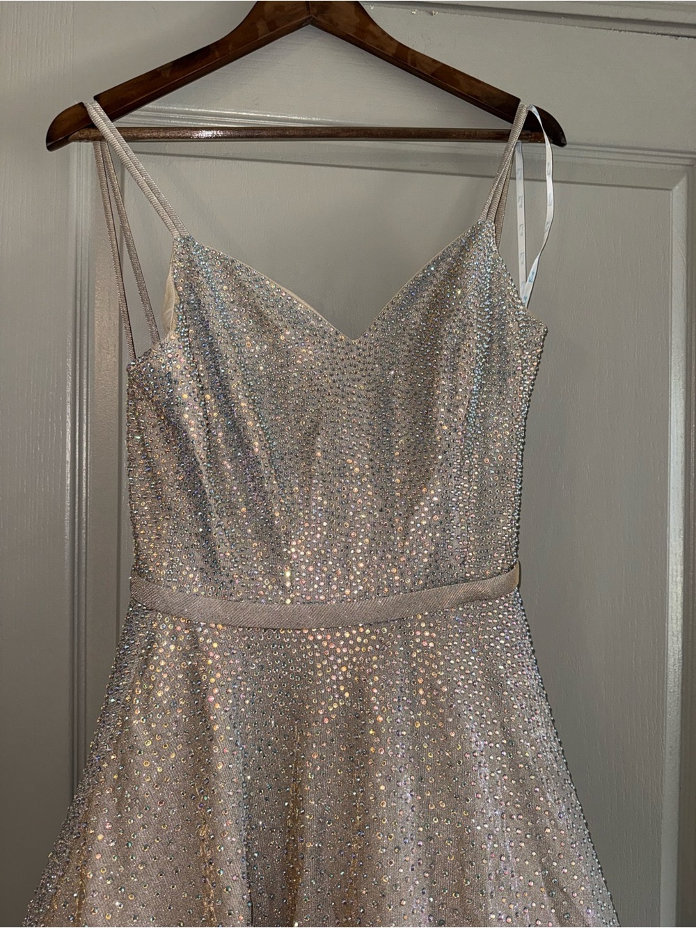 Gold Strapless Formal Evening Prom Dress Gown